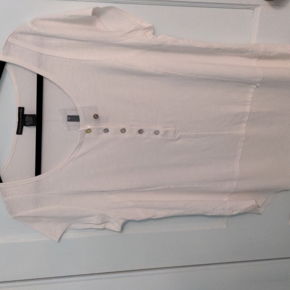 Grace Elements NWT Size XL White Top